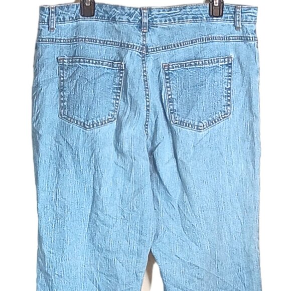 Kim Rogers Jeans Womens 16 Petite Light Wash High Rise Relaxed Fit Denim - Picture 4 of 5